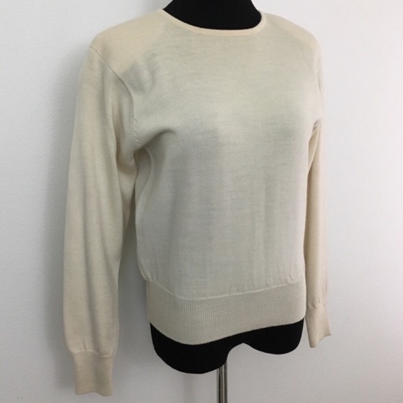 🧡 Evan Picone | Long Sleeve Cream Sweater - Picture 4 of 6